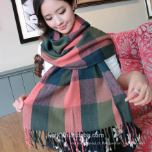 2015 inverno novo estilo britânico sub imitação lã caxemira cachecol lenço xale quente tippet xaile